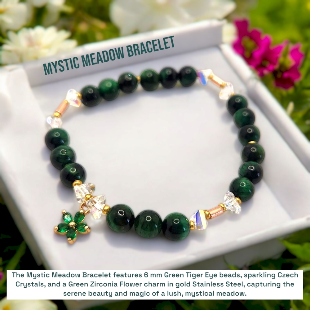 Mystic Meadow Bracelet - Green and Gold